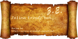 Zelina Erzsébet névjegykártya